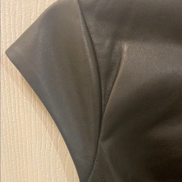 Ann Taylor Black Faux Leather Dress - Picture 3 of 7